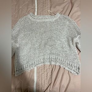 Cropped knitted sweater